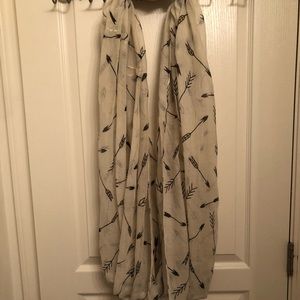 White printed scarf
